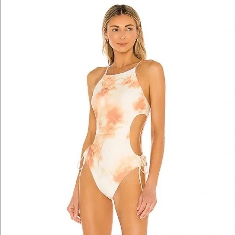 Jonathan Simkhai Estella One Piece Tie Dye Adjustable straps Medium